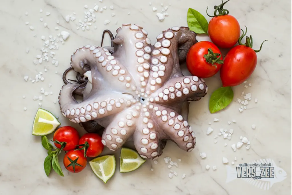 Octopus met tomaten en limoen