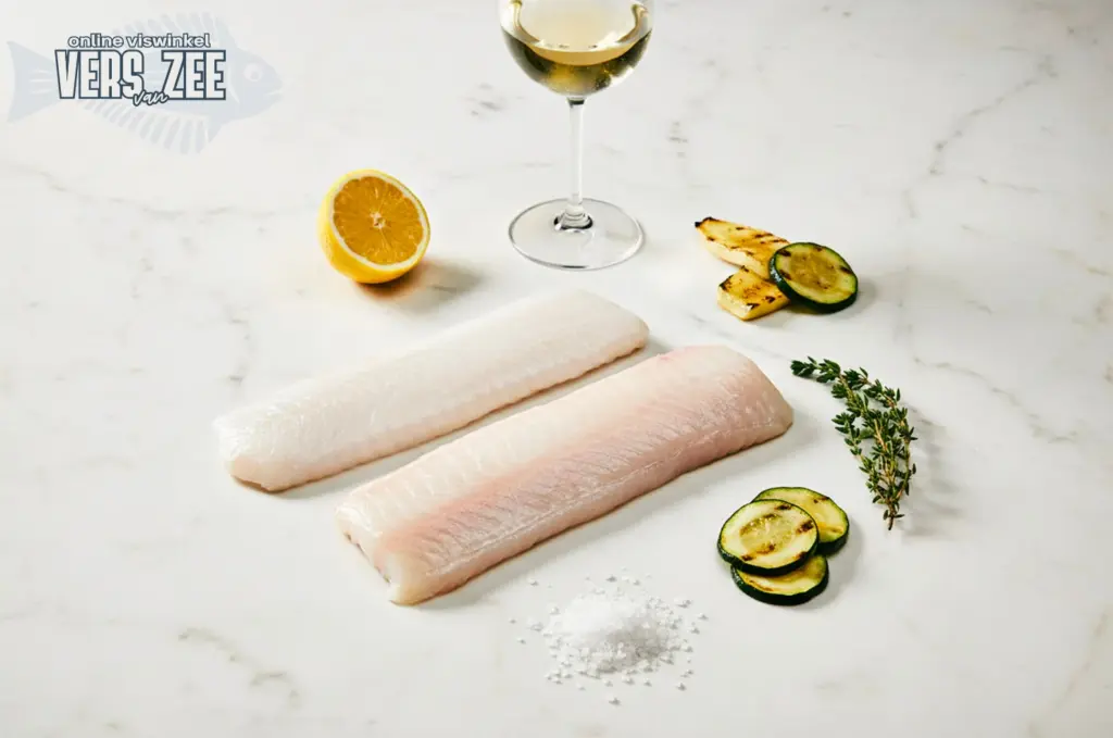 Verse zeewolf met citroen en kruiden